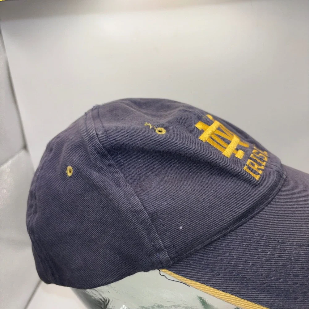 Vtg Notre Dame Fighting Irish Hat Navy Blue Gold Adjustable Strapback NCAA Cap